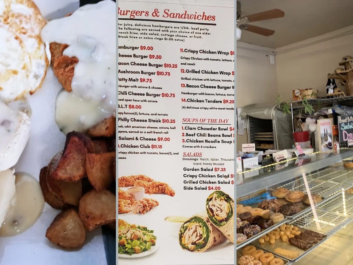 Breakfast plates served in a family restaurant