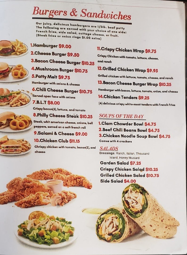 Breakfast plates served in a family restaurant